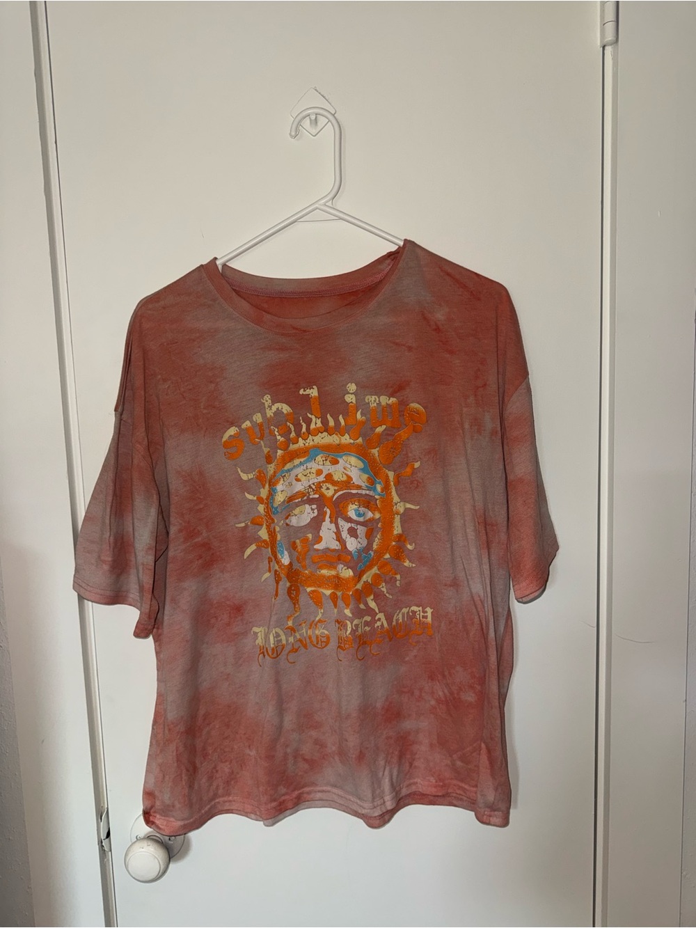 Vintage coral/pink Tie-Dye Sublime Graphic Short-Sleeve Women’s Shirt